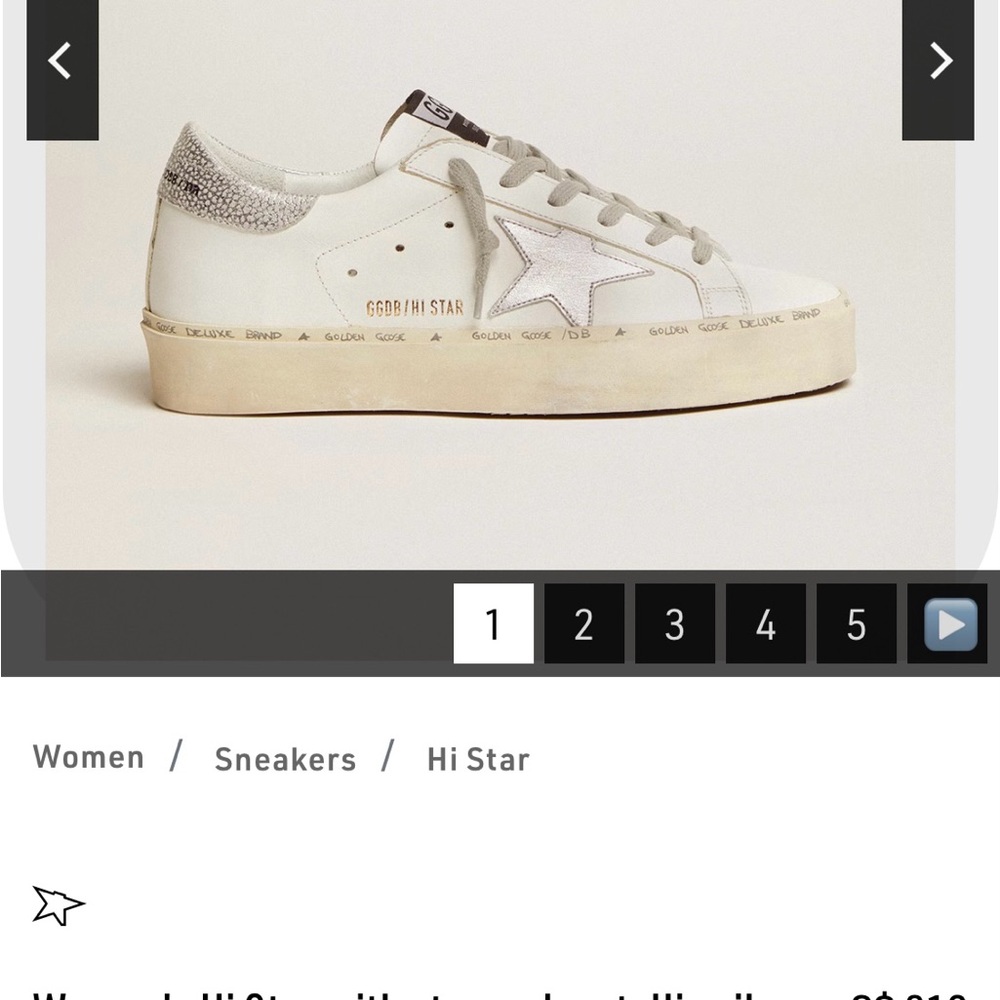 Golden Goose White Hi Star Sneakers